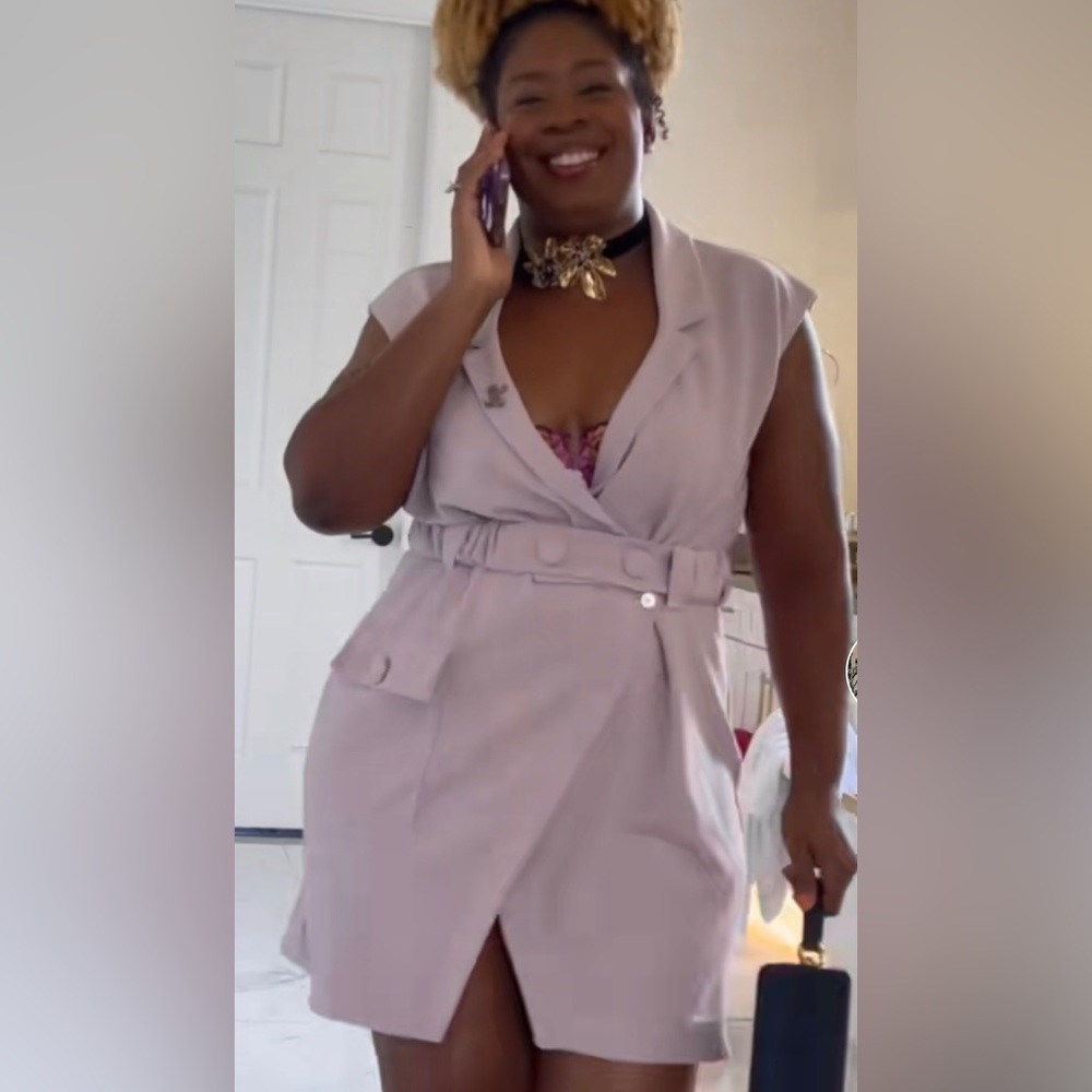 New ASOS lavender belted vest or mini dress